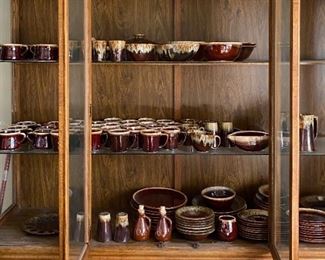 Large Collection Of McCoy Brown Drip Glazed Stoneware