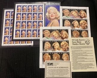 (4) Sheets of Marilyn Monroe Stamps