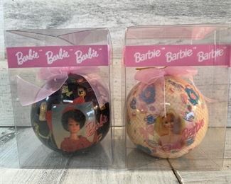 (2) NIP Barbie Christmas Ornaments