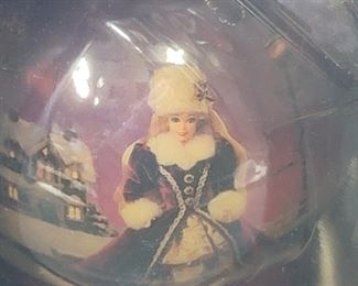 NIB 1996 Barbie Decoupage Ornament on Wooden Stand