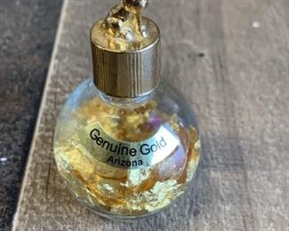 Bottle with Genuine Gold Flakes from Arizona