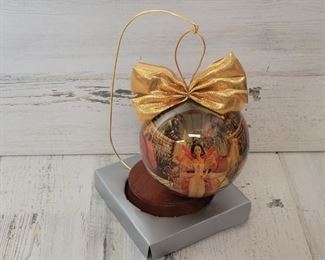 NIB 1997 Barbie Decoupage Ornament on Wooden Stand