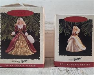 (2) NIB Hallmark Keepsake Barbie Ornaments