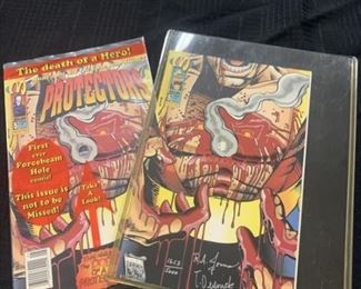 (2) Protectors Comic Books, 1 is Autographed