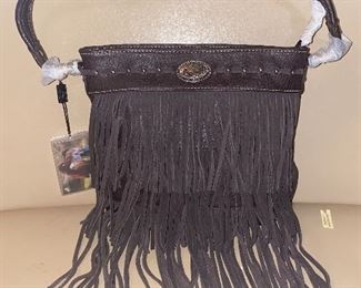 Montana West Western Suede Fringe Purse NWT