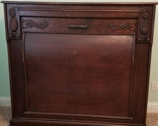 Antique - free standing Murphy bed.  With beautiful detailing on the outside.