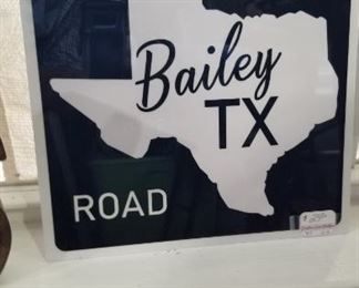 Really cool sign - Baily, Texas