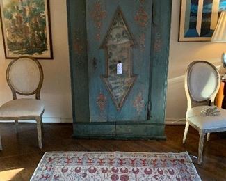 18th century painted Scandinavian cabinet