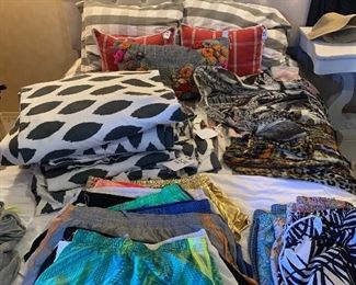 Whole stack of running shorts! 6 panels of custom drapes, full bed with mattress