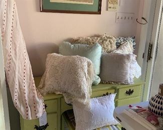 Desk/vanity with matching stool