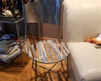 Exquisite metal chair signed by artist