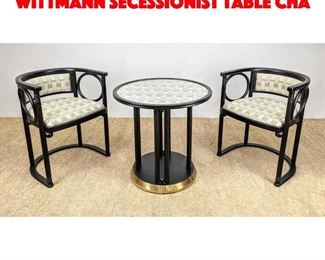 Lot 1 3pc JOSEPH HOFFMANN for WITTMANN Secessionist Table Cha