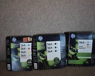 Lot of 3 Open Packs of HP Printer Ink Cartridges