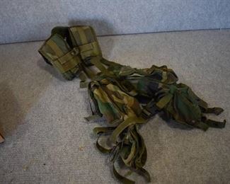 Vintage Military Tactical Load Bearing Vest | Camo | Adjustable