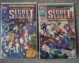 Lot of 2 Topps Comics | Jack Kirby's Secret City Saga #2, 4