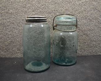 Lot of 2 Vintage Mason Jars | Ball, Atlas