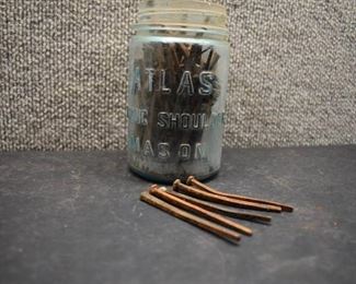 Vintage Jar of Rusty Nails | Atlas