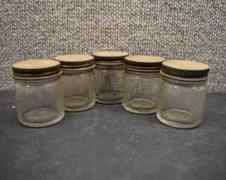 Lot of 5 Vintage Hazel Atlas Mini Jars | 2.25" H