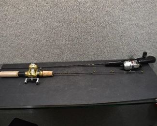 Lot of 2 Fishing Rod/Reels | Minicast 2, Jig-A-Whopper | 29.5", 24"