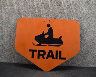 Snowmobile Trail Sign | Plastic | 13"x10.5"