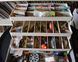 Lid Locker Tackle Box Full of Fishing Gear | Lures, Weights, Bobbers, Hooks, and Bait. | 16"x8"x8.5"