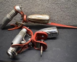 Vintage Lot of 2 Royce Union Fishing Rod Holders with Bite Indicator Horns | Mounting Bracket, Ground Stake