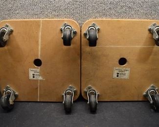 Vintage Lot of 2 Wood Scooters | 11.25" x 11.25"
