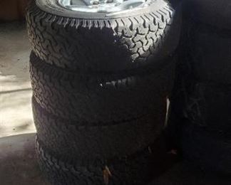 Jeep Tires with rims good tread 