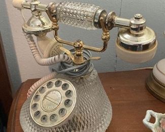 Cut glass telephone