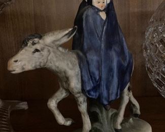 Mary and Jesus on a donkey
