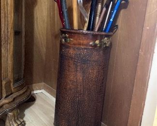 Umbrella stand and canes