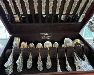 100pc Set of International Sterling “Joan of Arc” Flatware with box