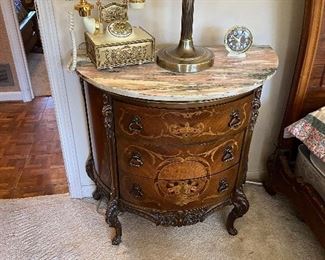 French style marble top table