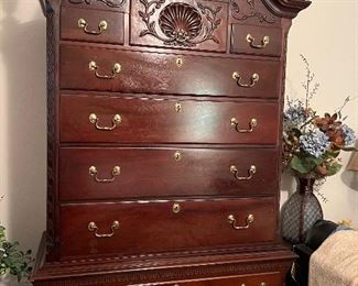 Beautifully carved highboy