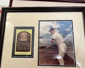 Mickey Mantle autographed card with certificate of authenticity