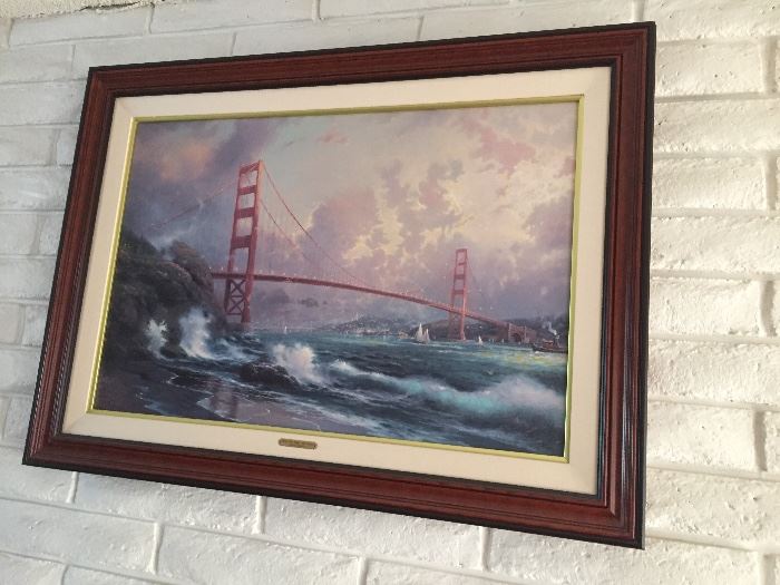 Kinkade- Golden Gate Bridge, 1917/3950 S/N Canvas