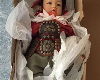 Rare , Retired Disney Mulan Warrior doll. By Adora Inc. New in box.