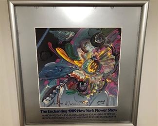 Peter Max signed poster; The Enchanting 1989 New York Flower Show
