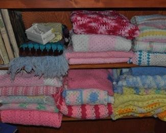Handmade crocheted afghans