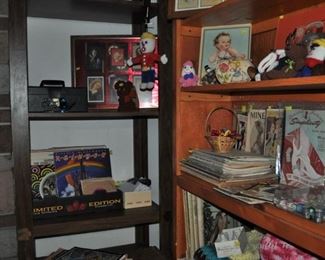 Vinyls, 45s, framed advertising