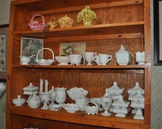 Fenton, Westmoreland, Jeannette pink milk glass