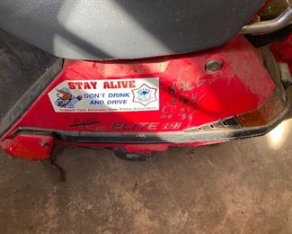 Garage- 1986 Honda Model Elite with 80cc engine- As is - no guarantee