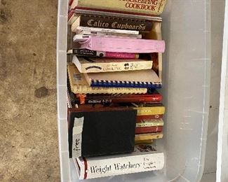 Books & cookbooks in garage