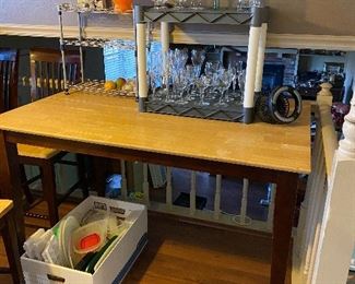 Pub table - has 6 chairs 