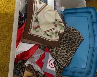 Bedroom - bin full of scarves