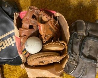 Baseball gloves & balls