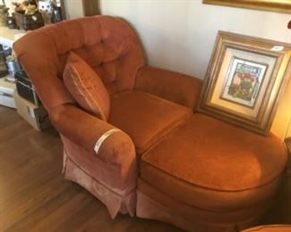 Chair with ottoman