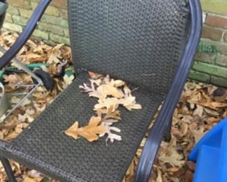 Outside in back yard