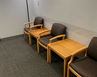 lobby chairs and table and lamp