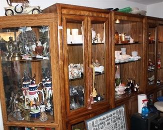 Large Curio cabinet, selling as one piece